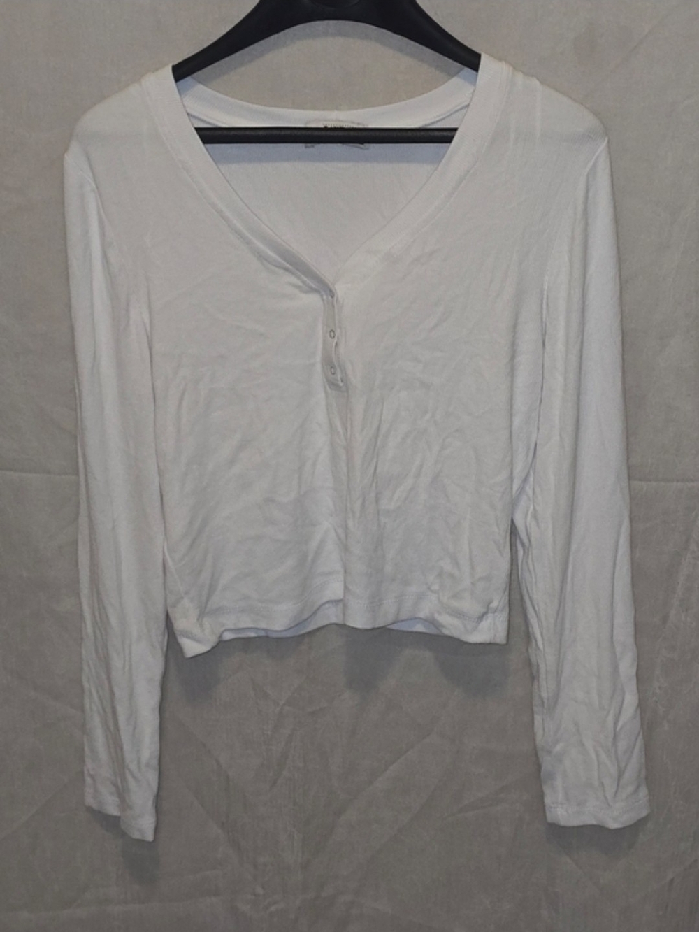 Love Cult Denim Long-Sleeve Crop Top
